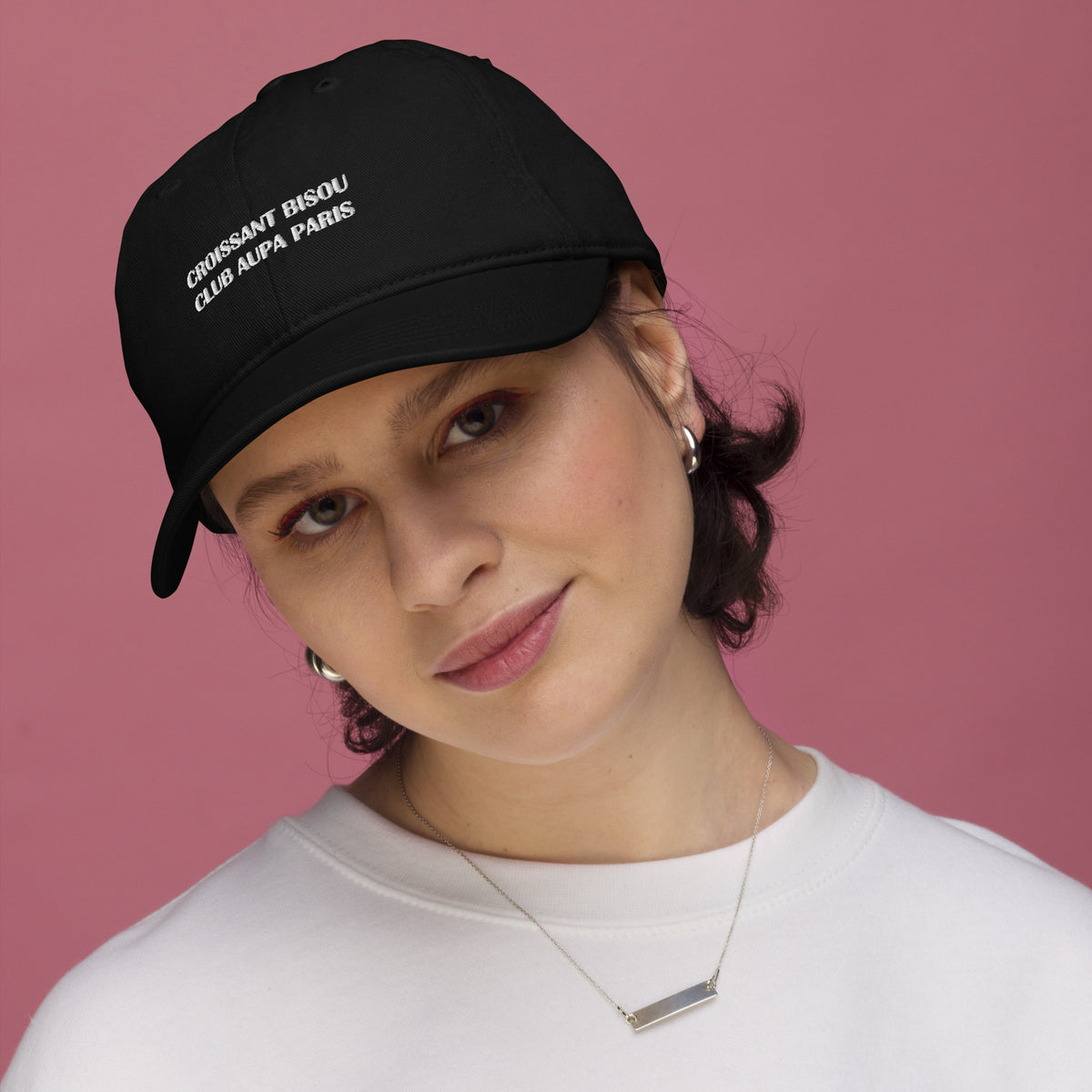 CROISSANT BISOU dad cap - black