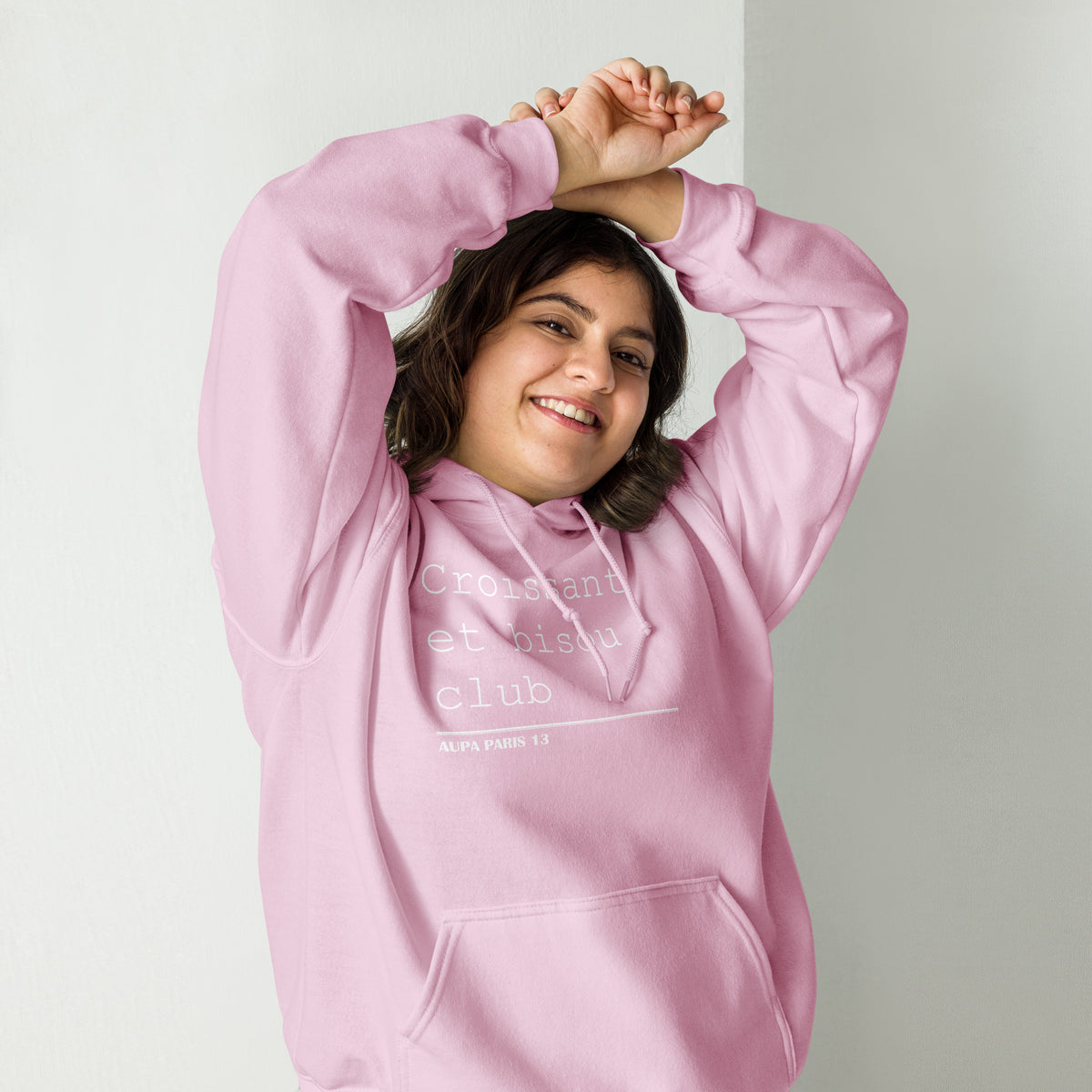 BISOU CLUB COURRIER hoodie - baby pink