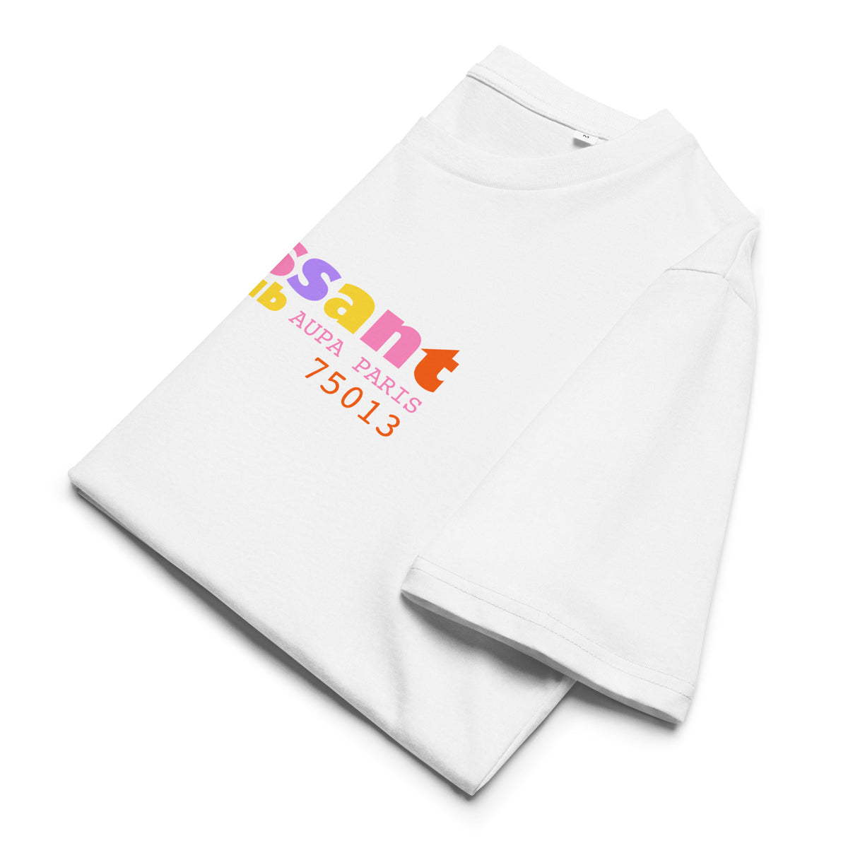 ARC EN CIEL DE CROISSANTS tee - white / cotton pink / lavender