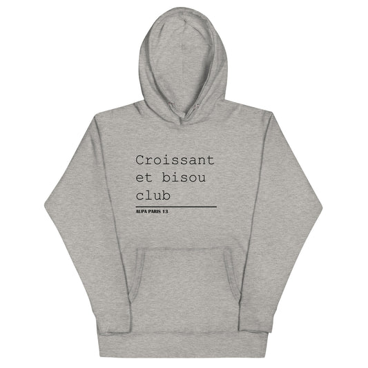 BISOU CLUB COURRIER hoodie - white / (meredith) grey